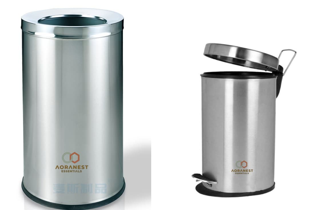 AN-SS-BIN-3 — Big Airport Waste Bin — view 1